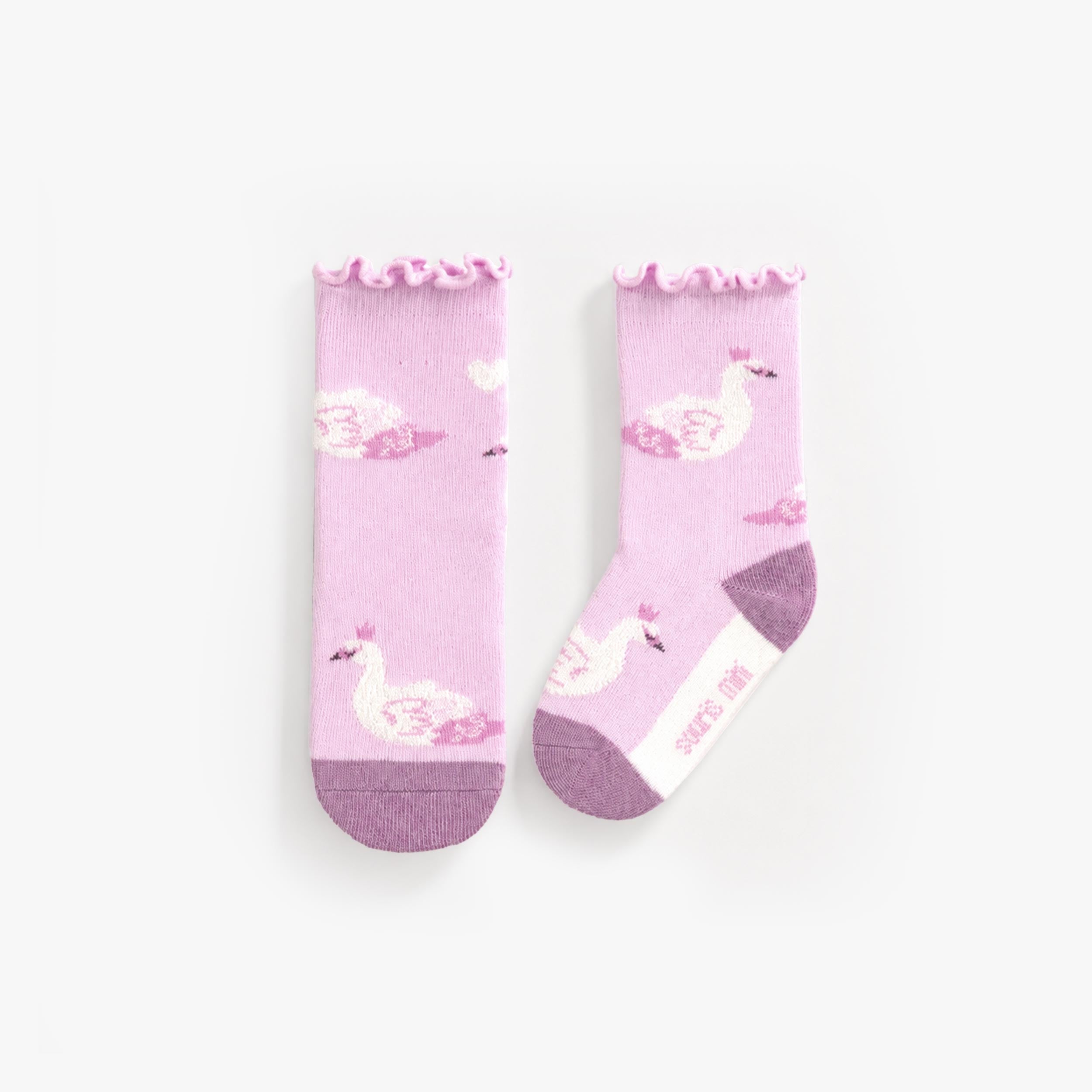 Chaussettes roses à motif cygne, bébé fille - Souris Mini
