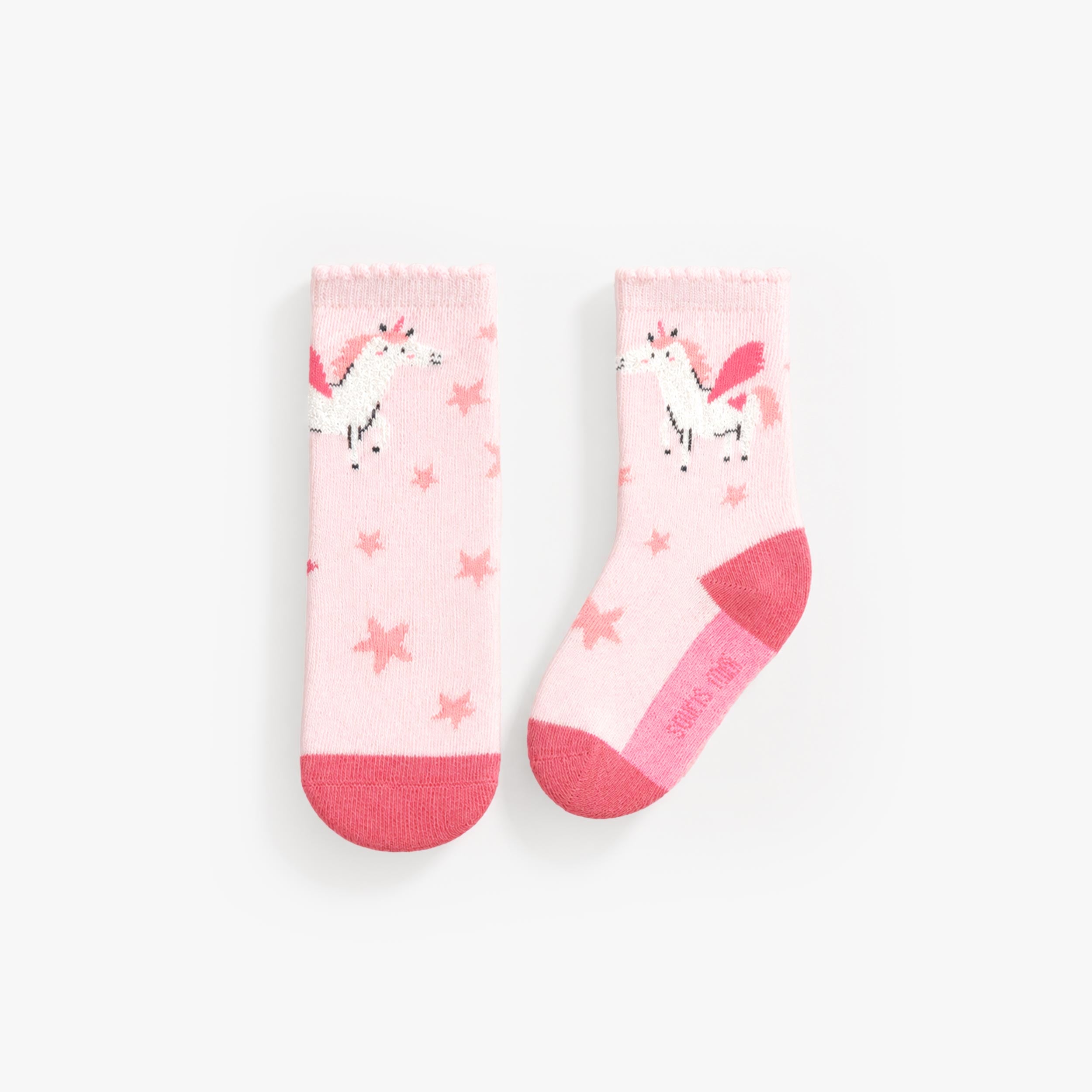 Chaussettes roses à motif licorne, bébé fille - Souris Mini