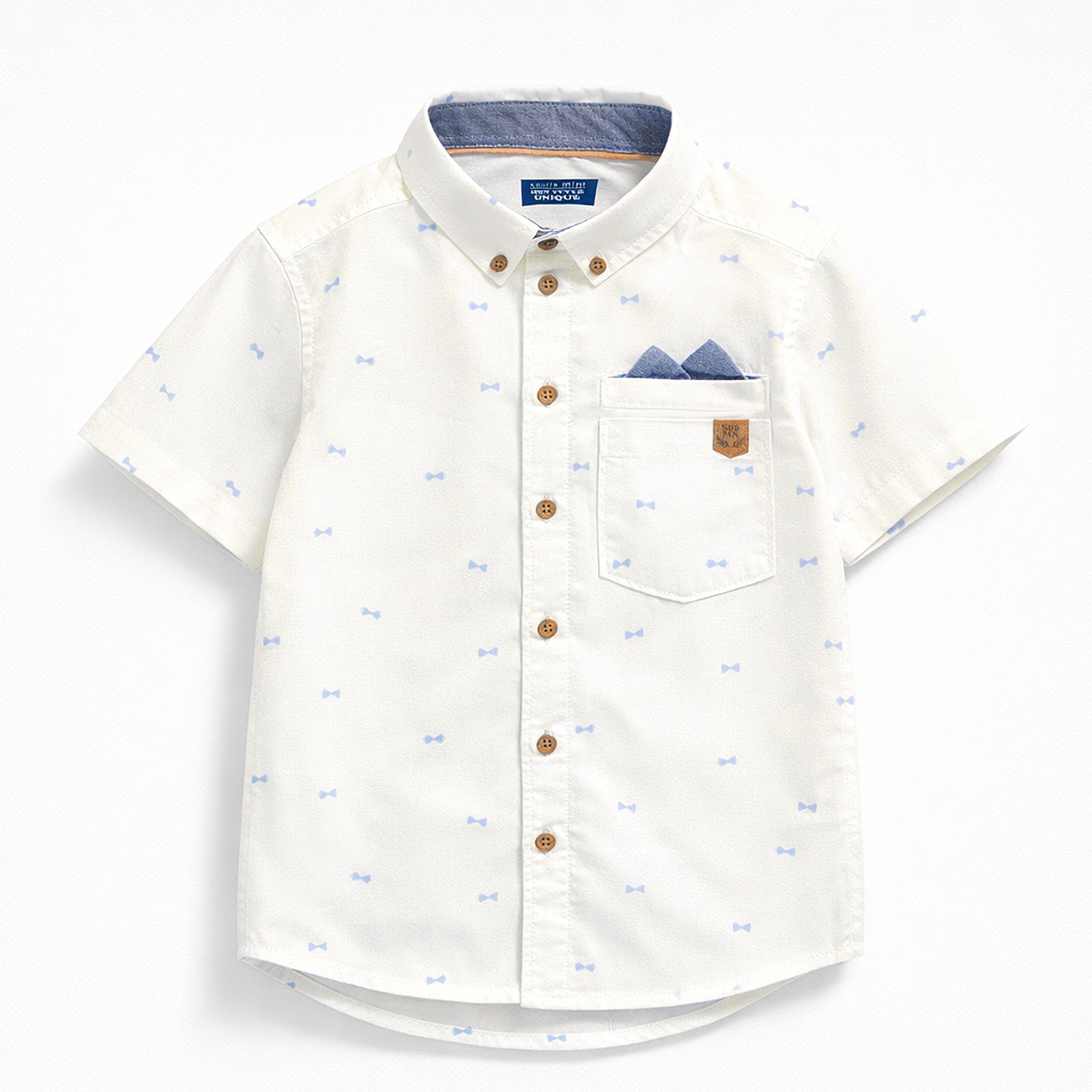 Chemise blanche à motifs, enfant - Souris Mini