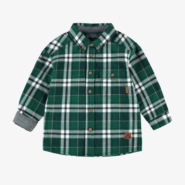 Chemise verte à carreaux IKKS pour garçon
