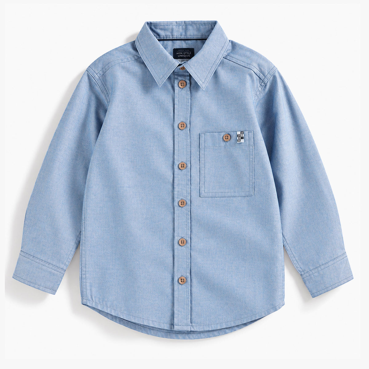 Chemise bleue à carreaux, enfant garçon - Souris Mini