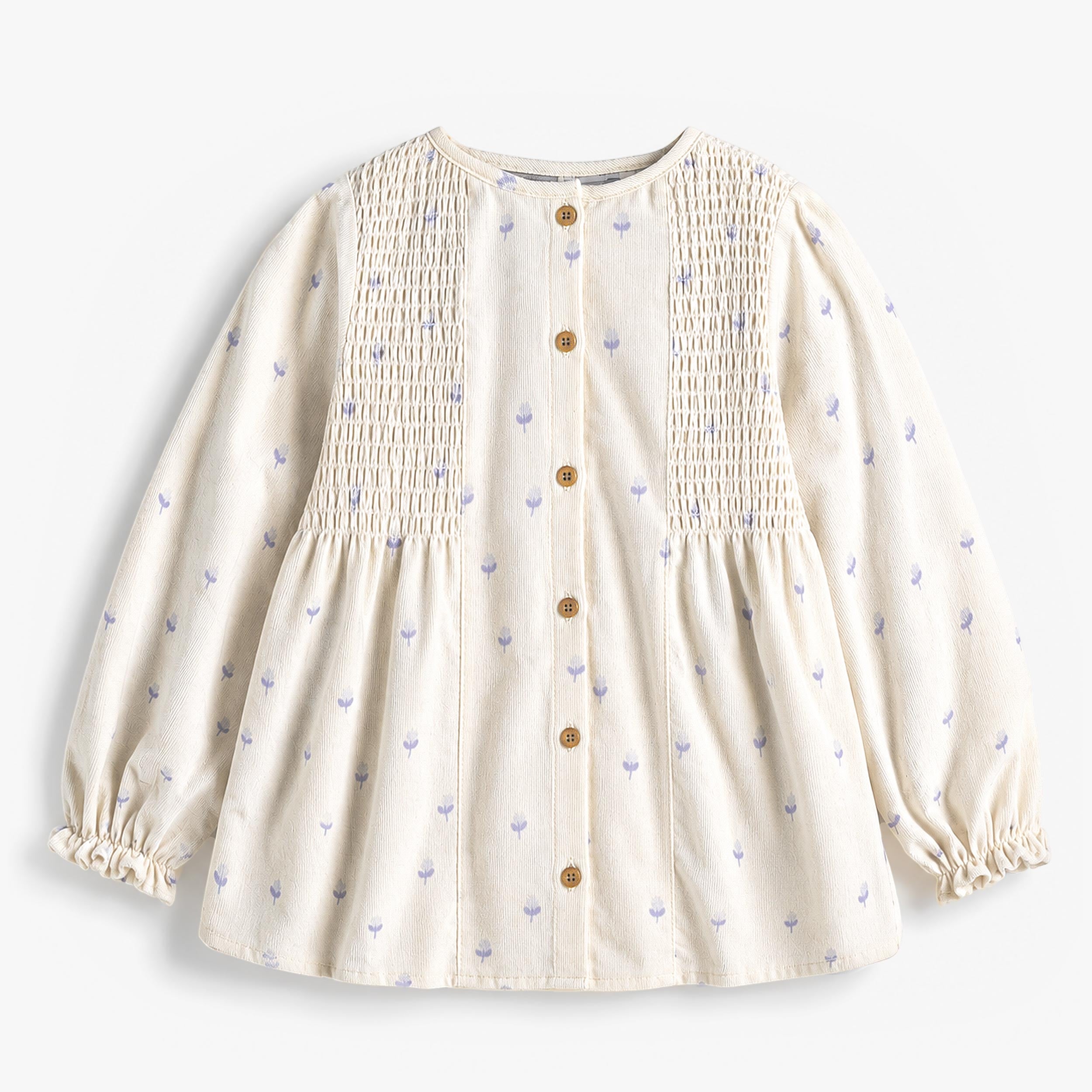  Chemise crème à imprimé floral, enfant fille - Souris Mini