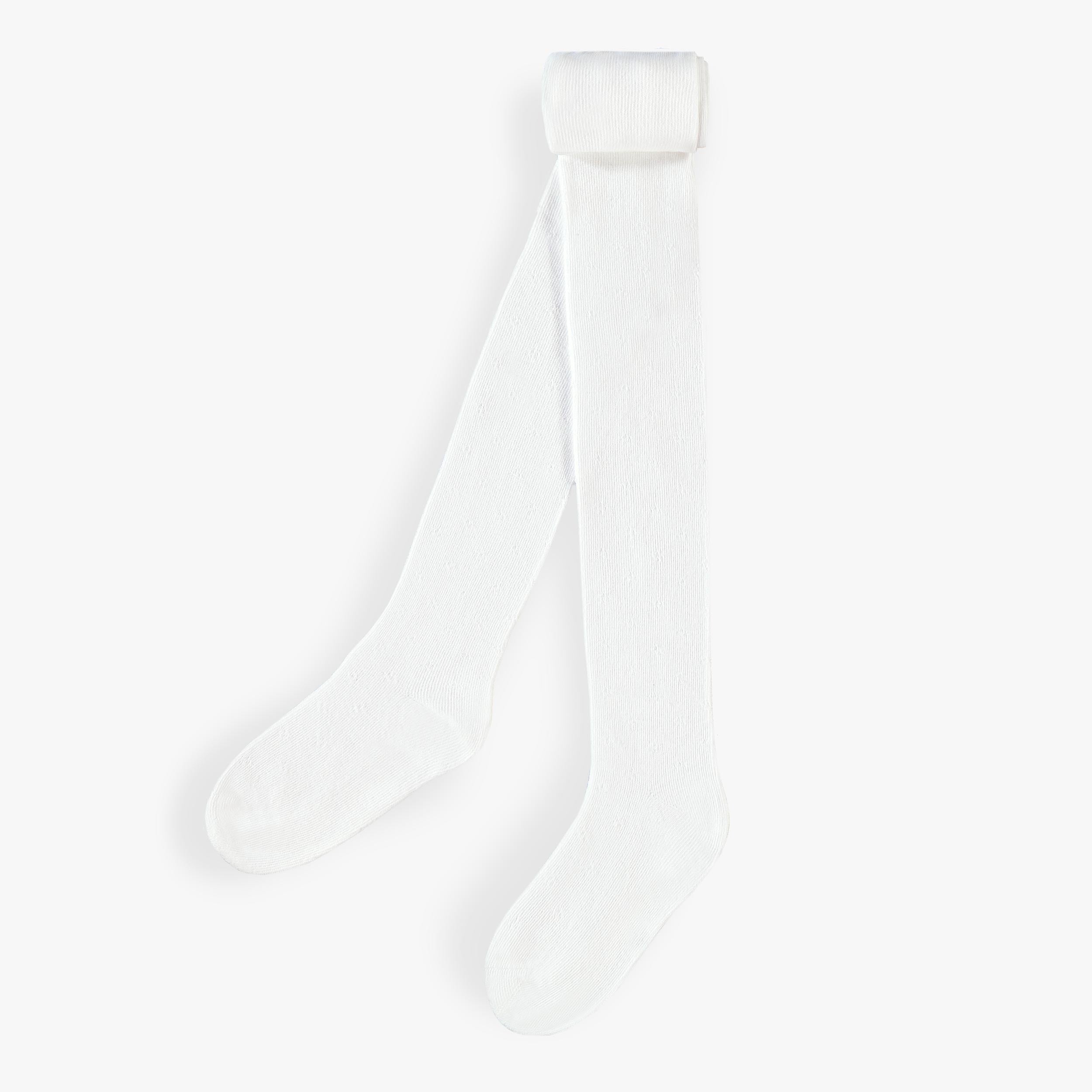 Collant blanc avec motif pointelle, enfant - Souris Mini