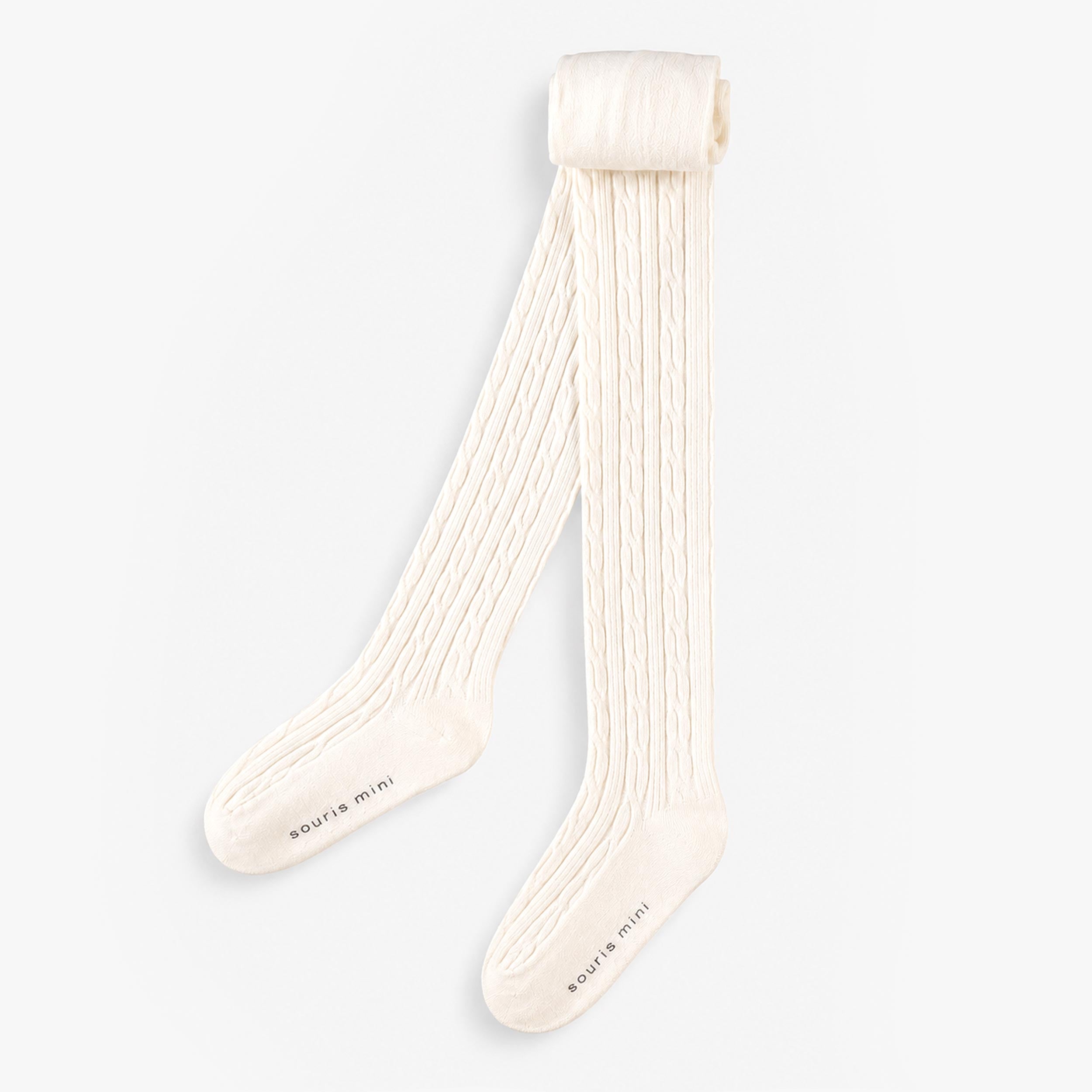 Collants crème texturés, enfant - Souris Mini