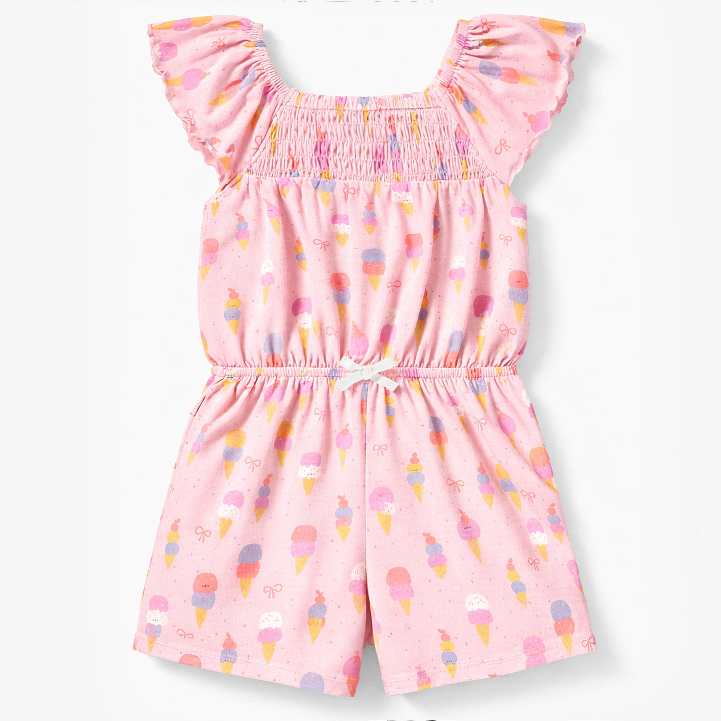 Combishort rose à motifs de crèmes glacées, enfant - Souris Mini
