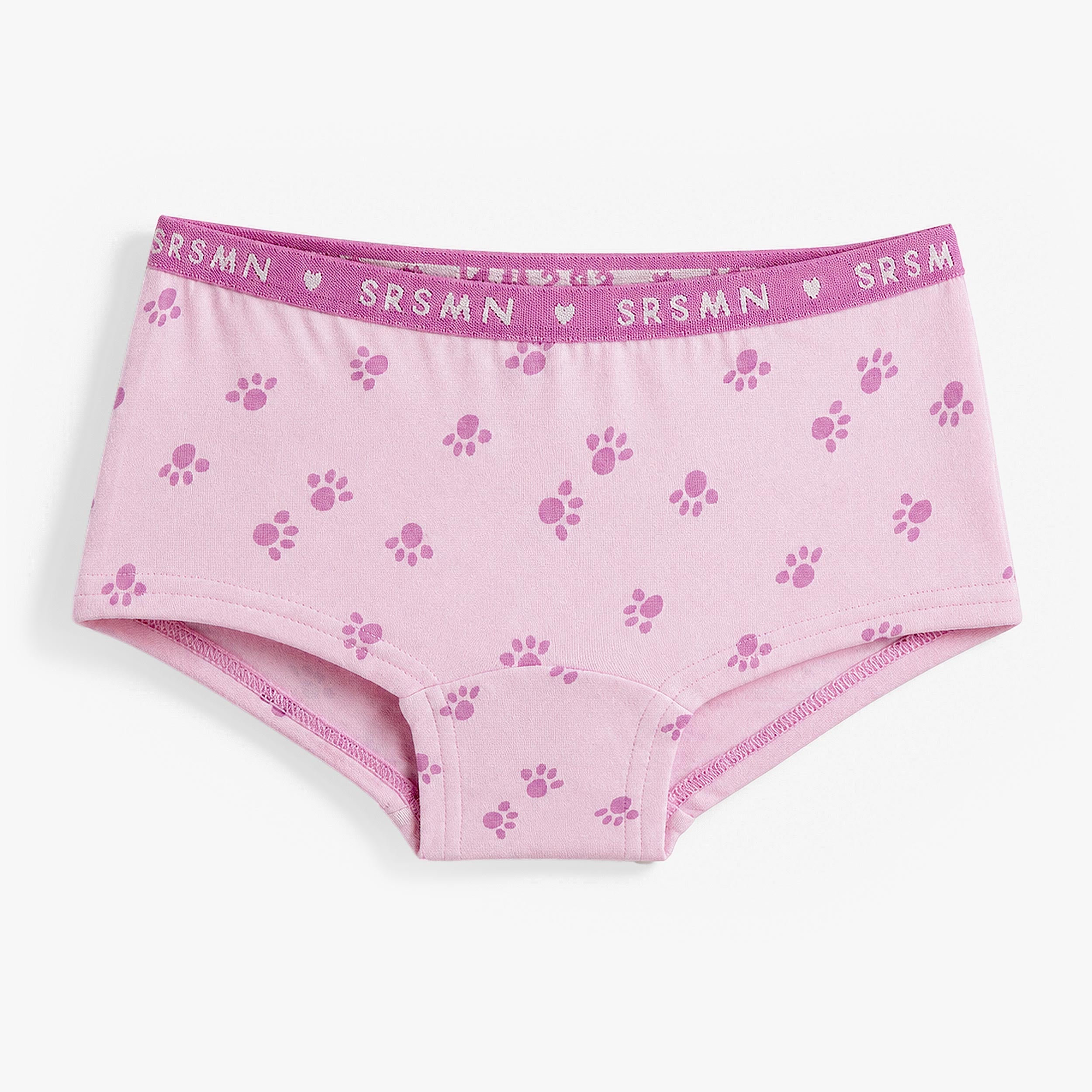 Culotte garçonne rose à imprimé de pattes, enfant - Souris Mini