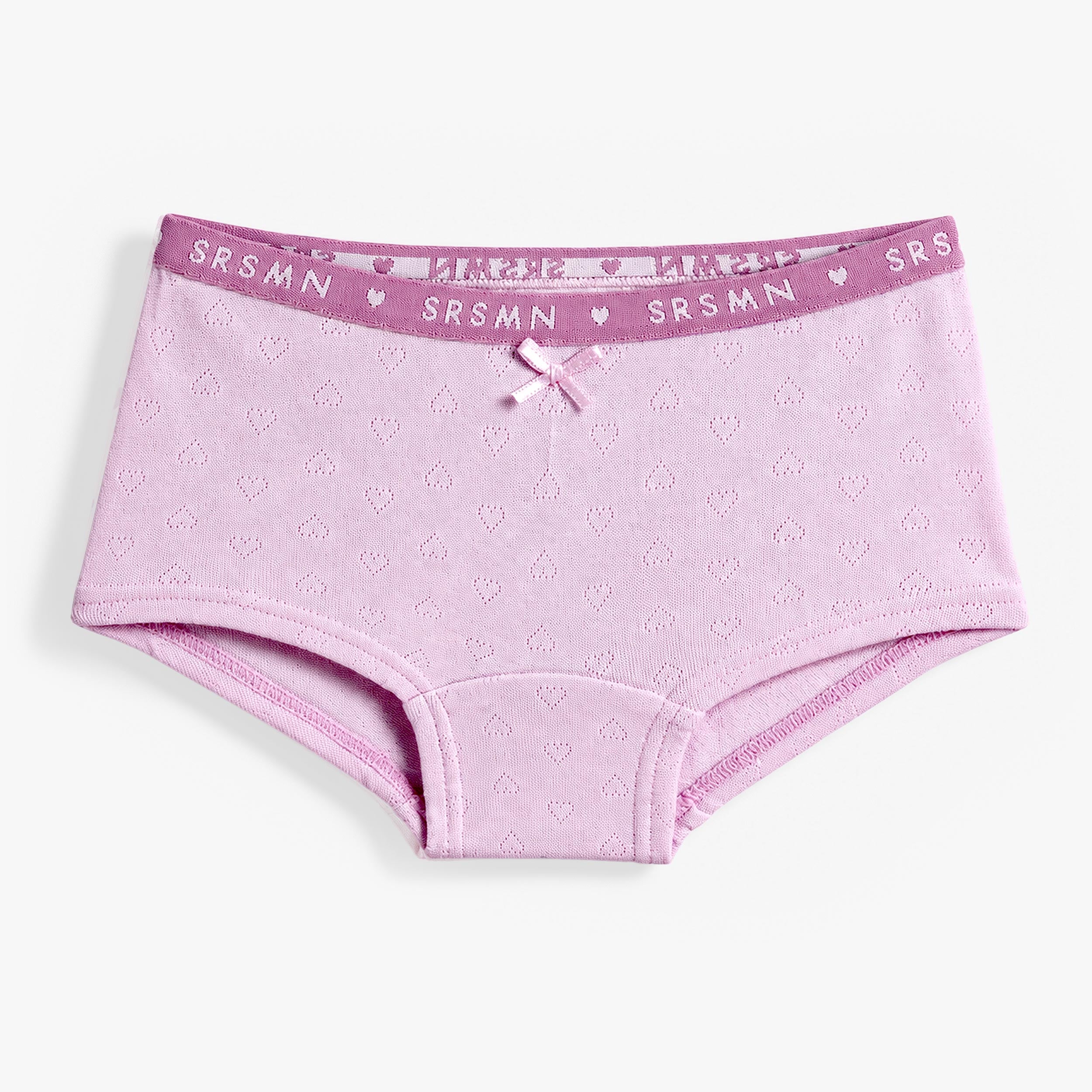 Culotte garçonne rose pâle en pointelle, enfant - Souris Mini