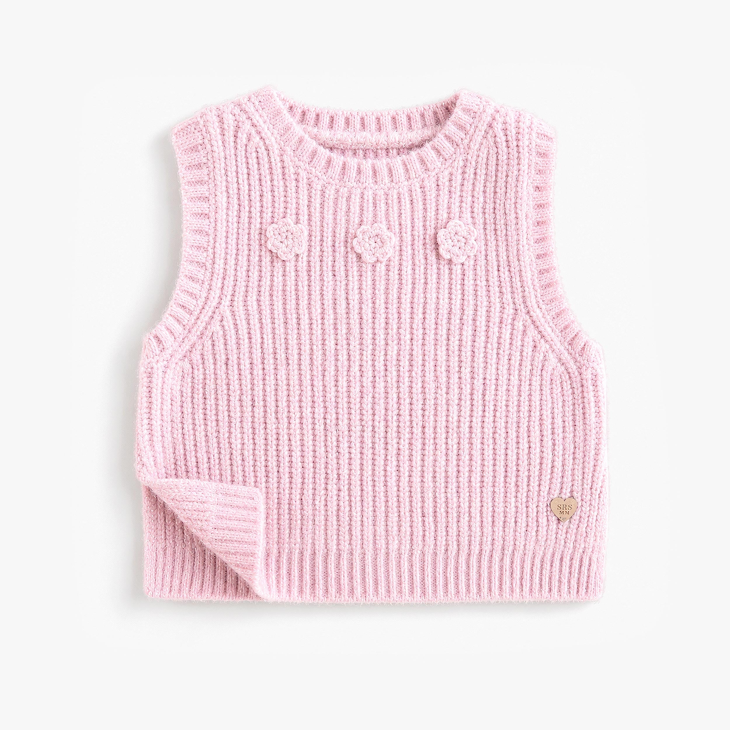 Débardeur en tricot rose, enfant - Souris Mini