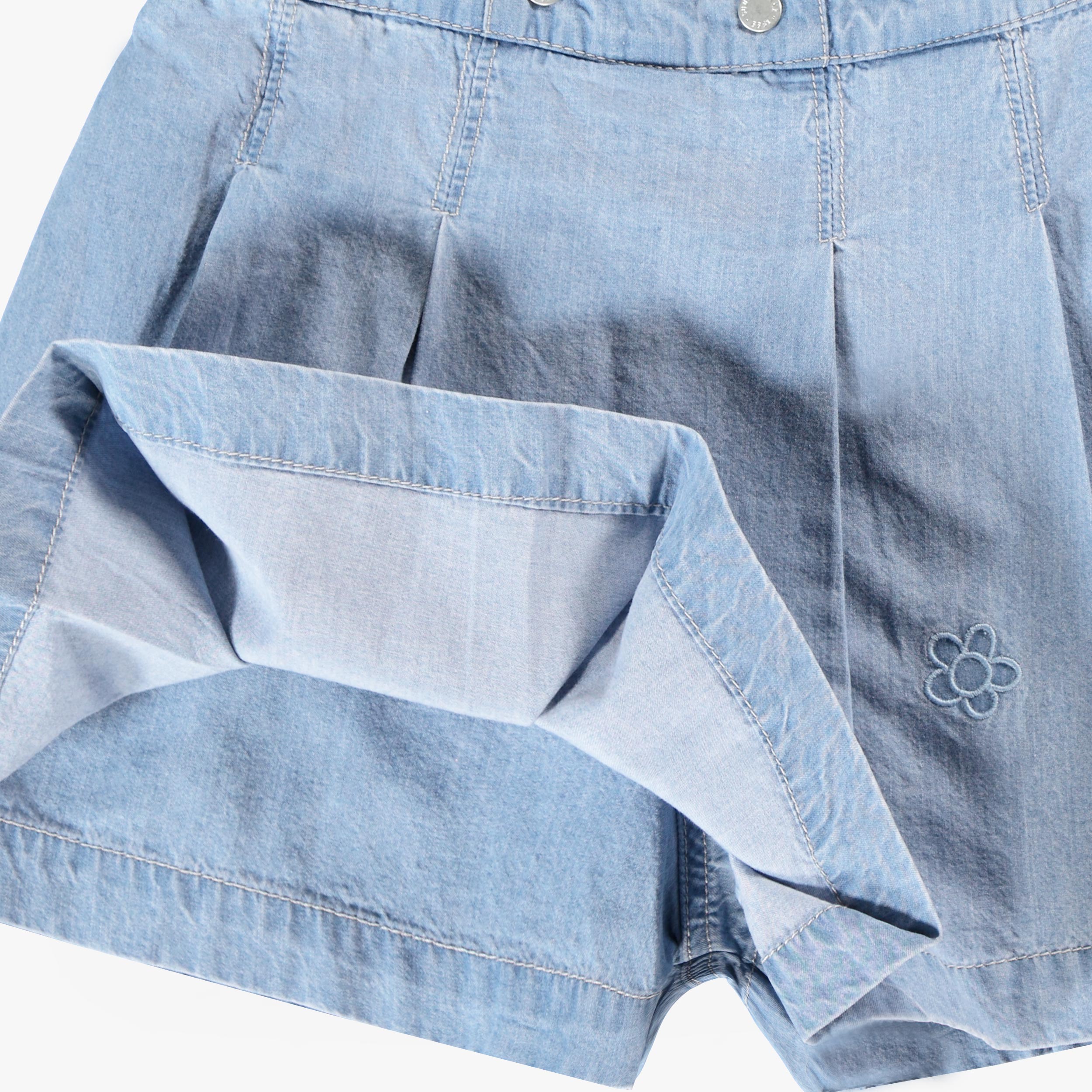 Détails culotte de la jupe-short en denim léger, enfant 