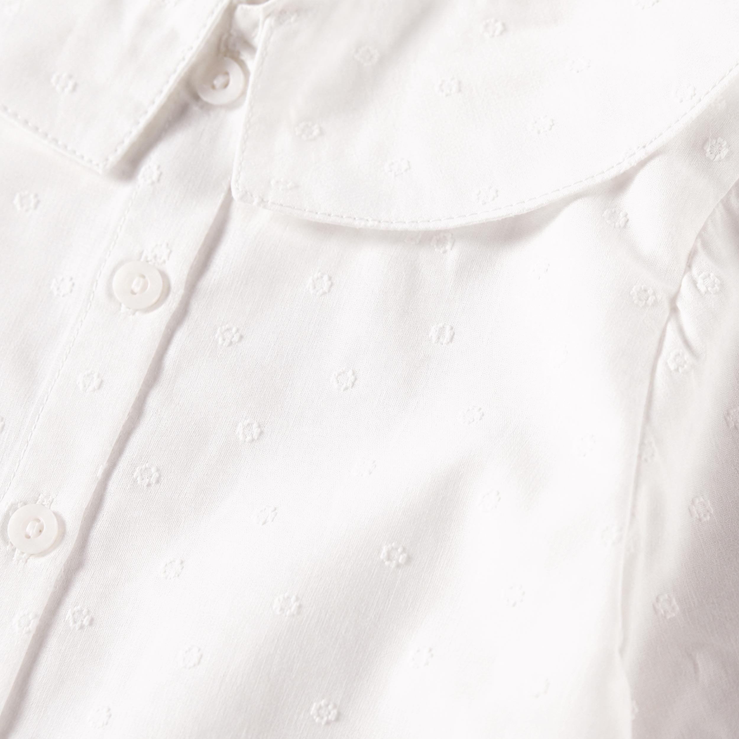 Détails de la chemise en popeline plumeti blanche, bébé - Souris Mini