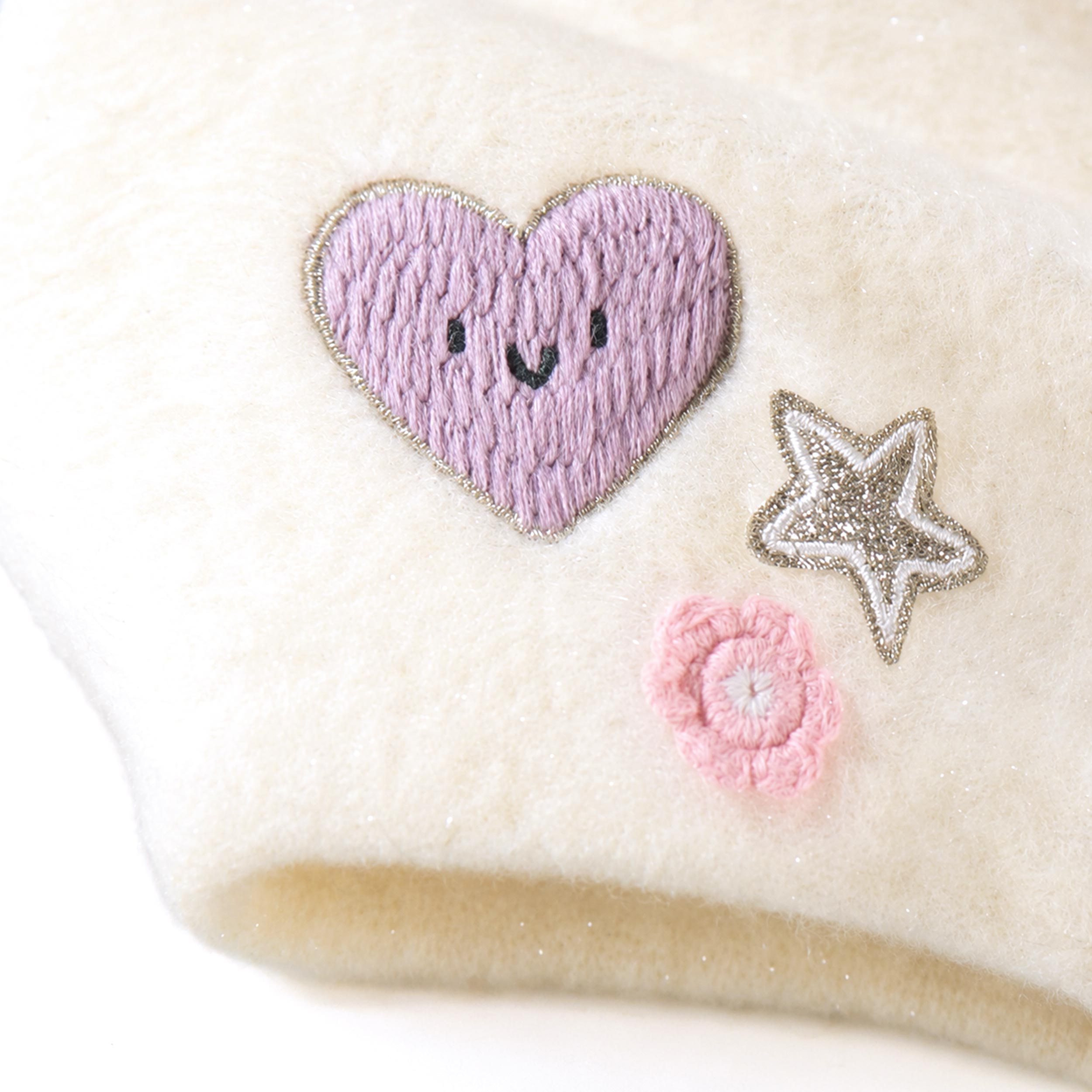Détails du béret beige en tricot, enfant - Souris Mini