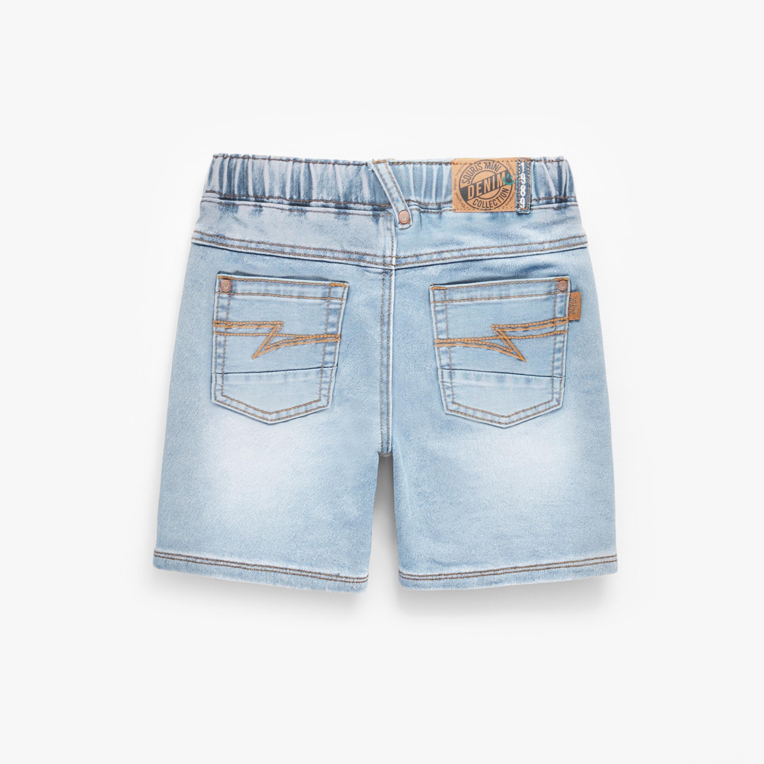 Blue denim bermuda shorts in a relaxed fit, child | Souris Mini