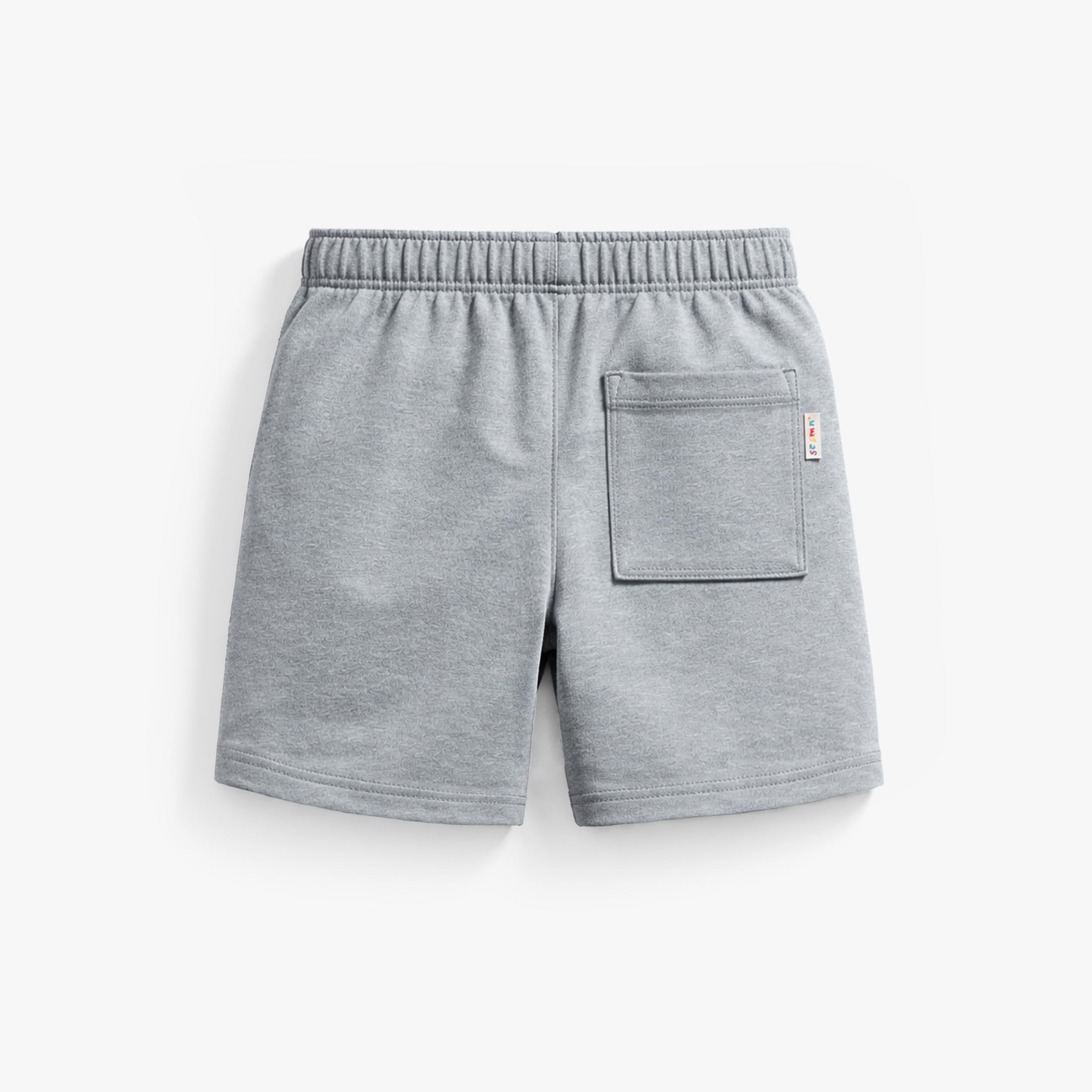 Dos du bermuda gris en coton français, enfant - Souris Mini