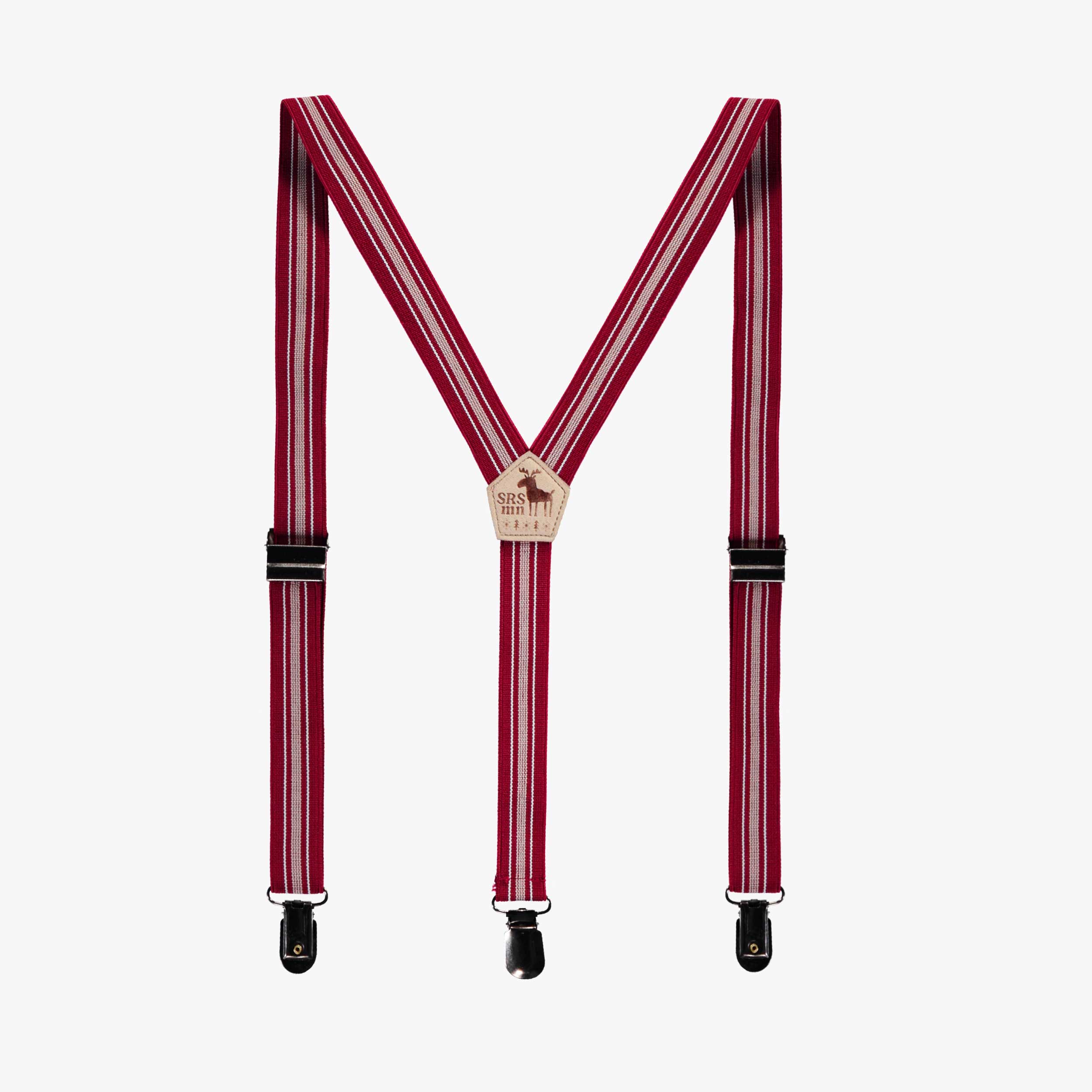 Dos des bretelles rouge à rayures, enfant