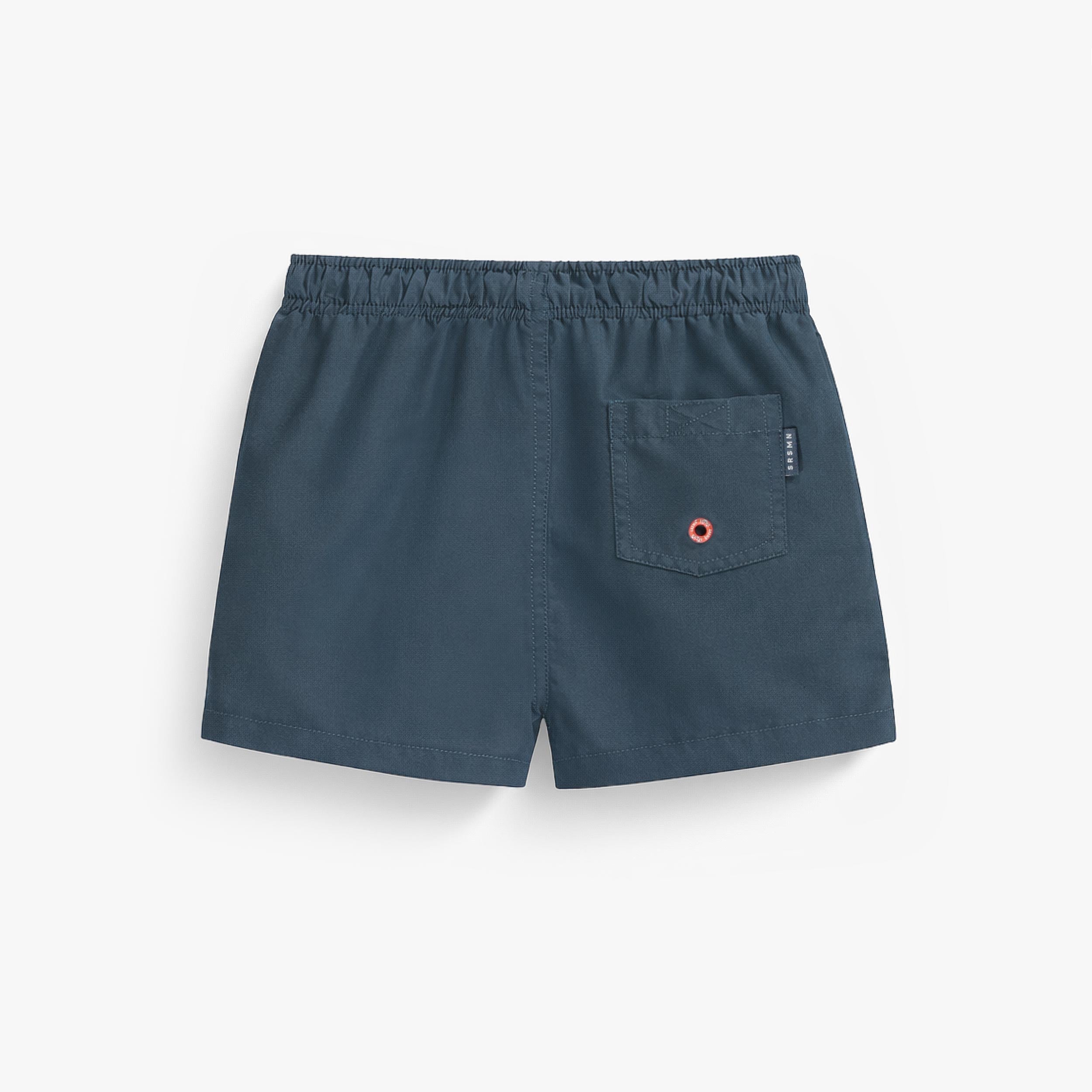 Dos du short de bain bleu marine, enfant -