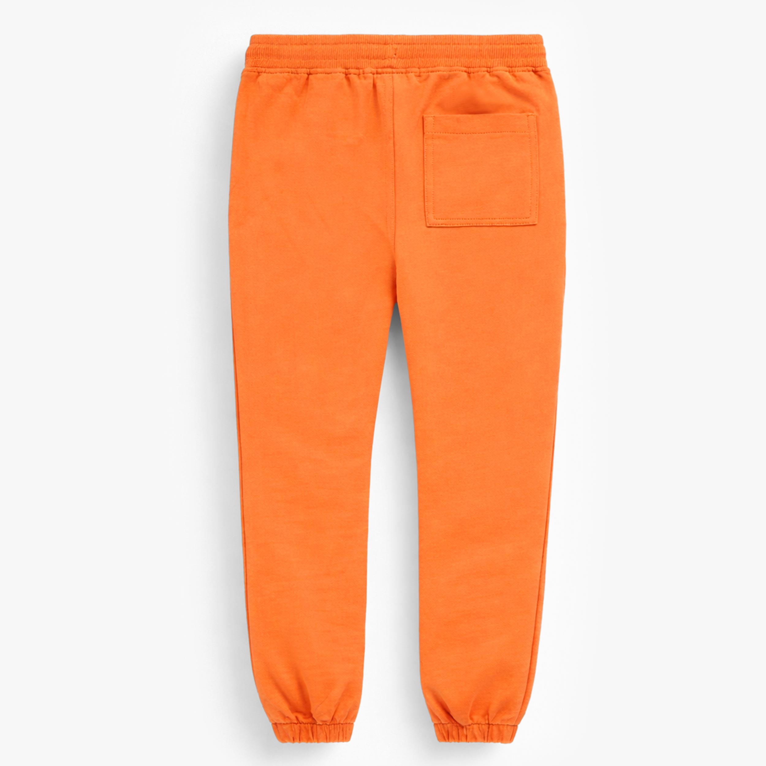 Dos du pantalon orange style jogger, enfant 