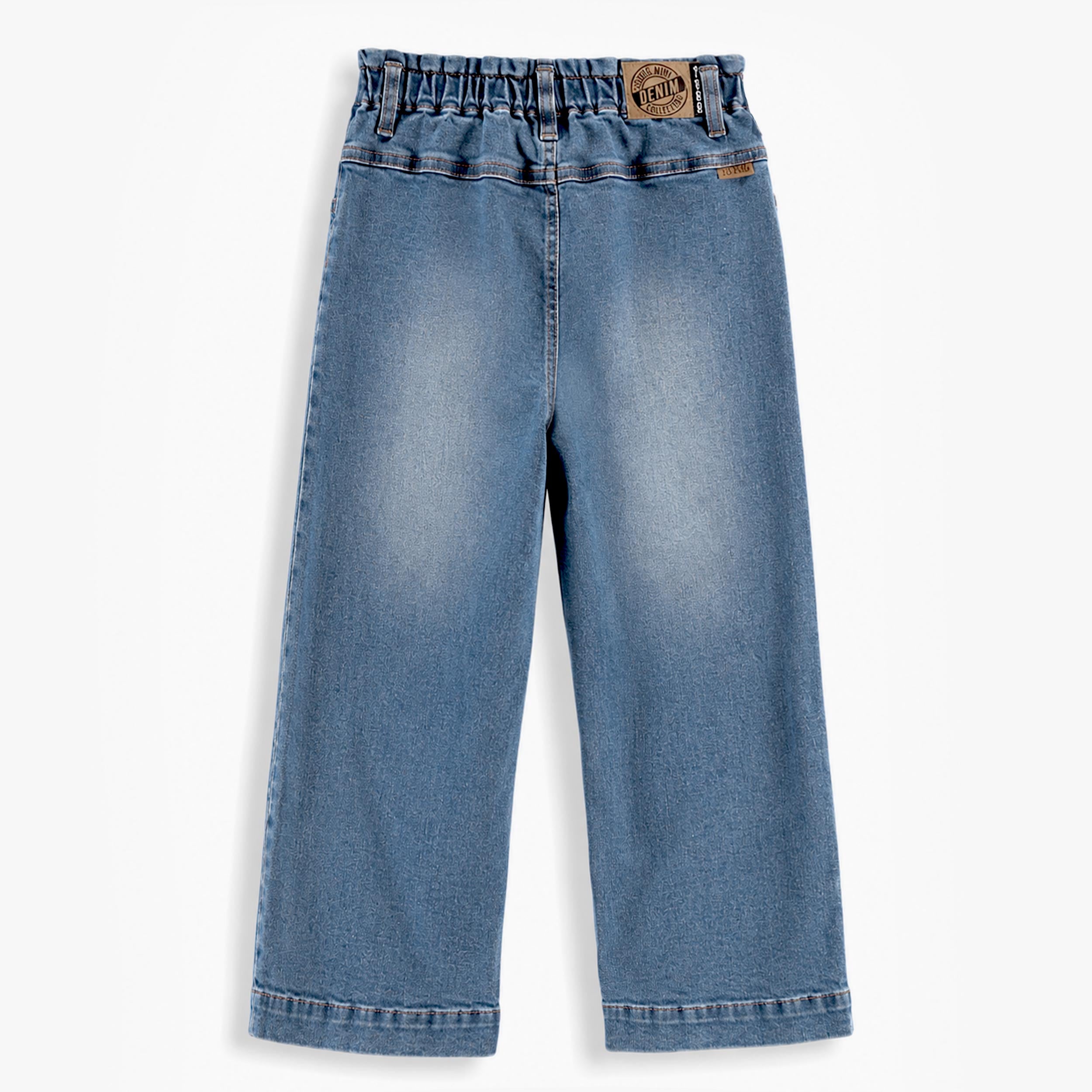 Dos du denim large bleu délavé, enfant - Souris Mini