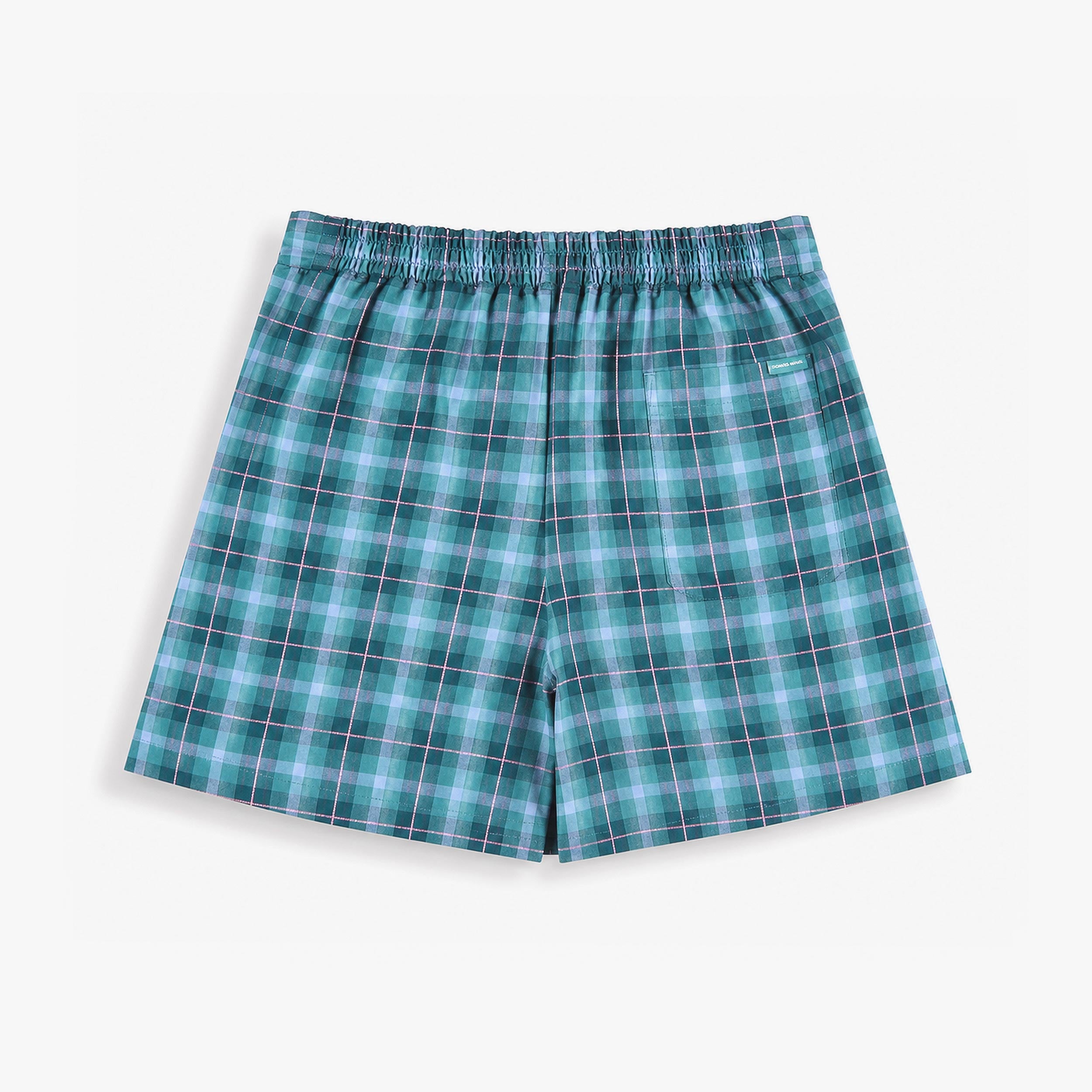 Dos Jupe-short turquoise à carreaux en flanelle, enfant 