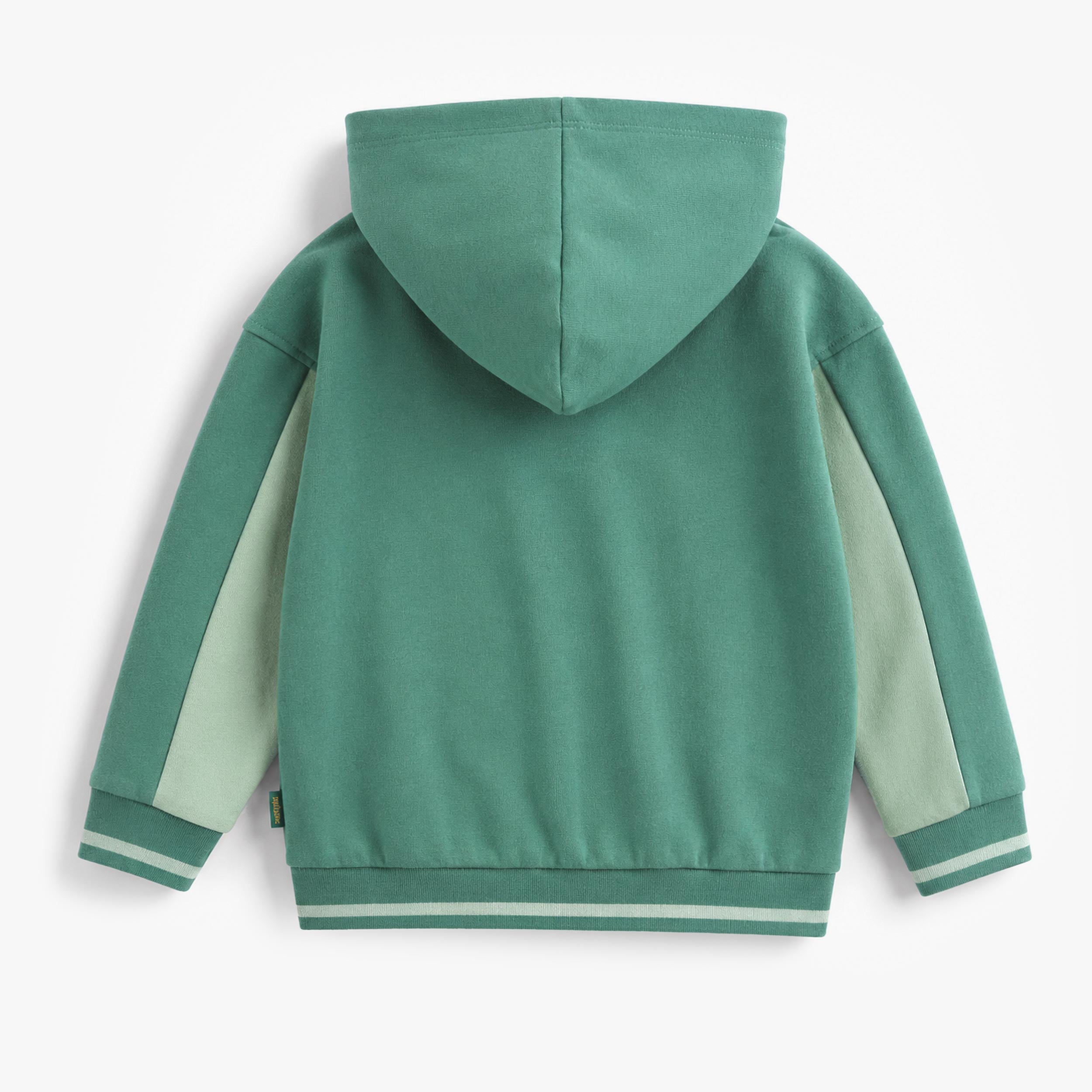 Dos de la veste verte en coton ouaté, enfant 