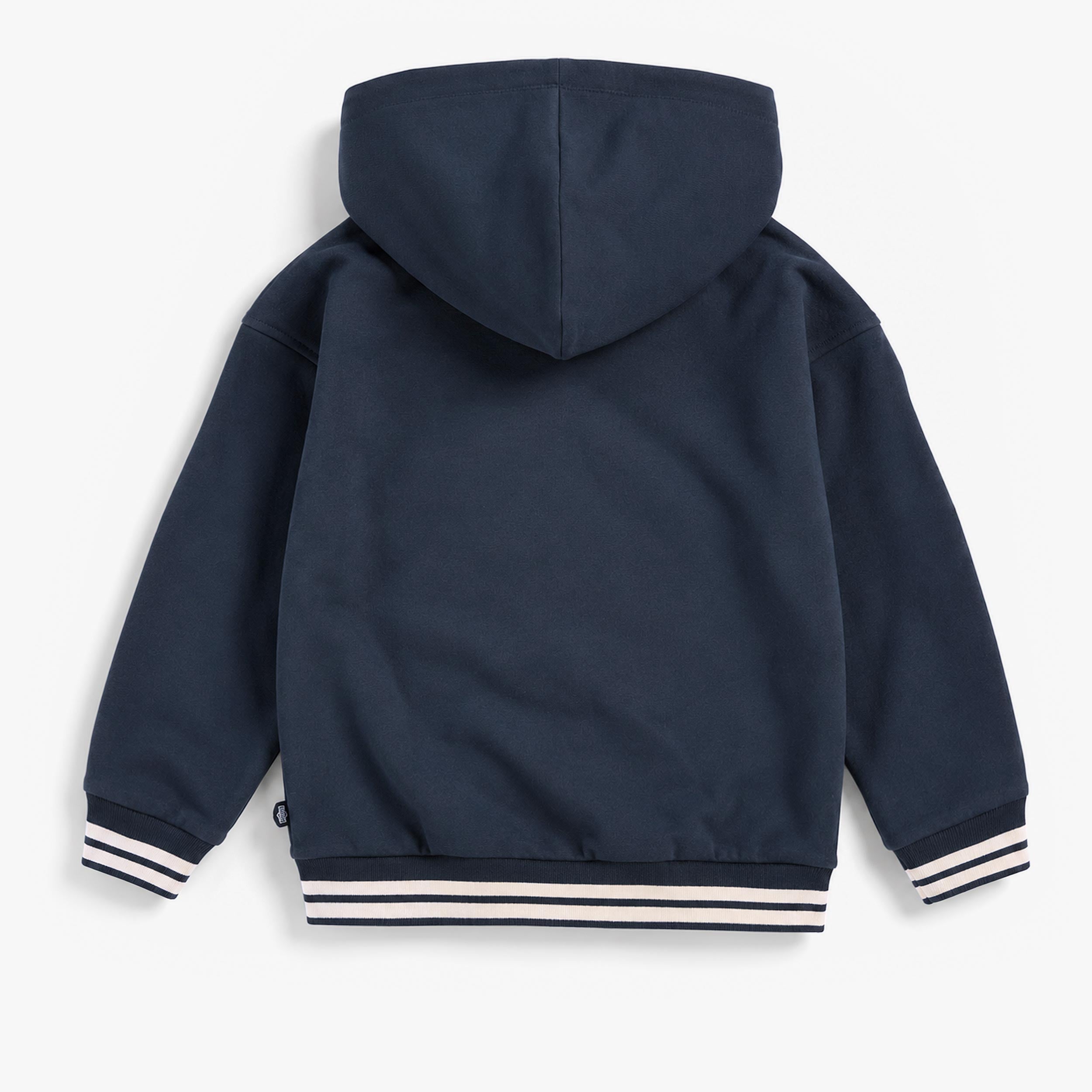 Dos de la veste bleu foncé, enfant 