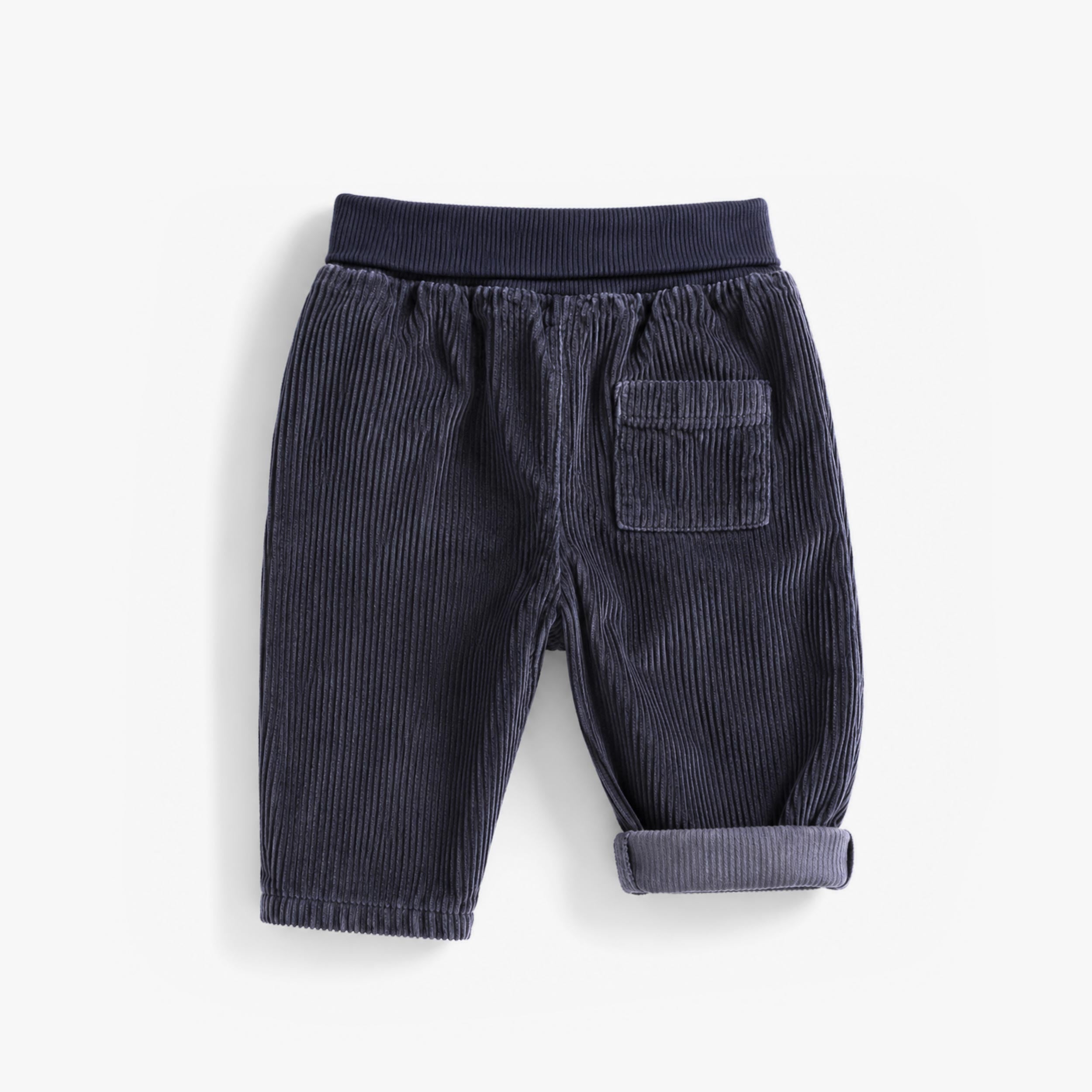 Dos du pantalon bleu foncé en velours côtelé, naissance - Souris Mini