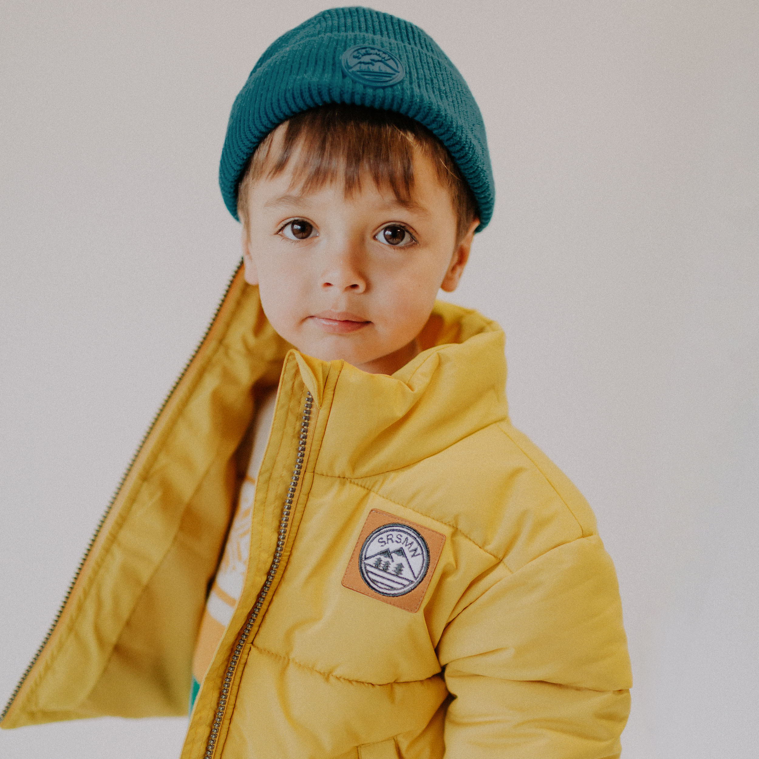 Turquoise knitted toque, baby