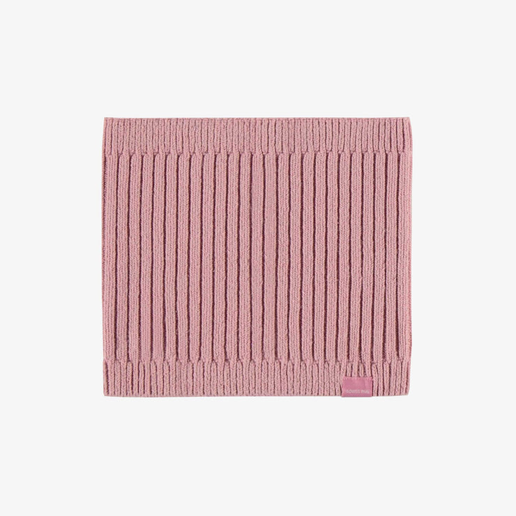 Cache-cou de maille rose pâle, bébé || Light pink knitted neck warmer, baby