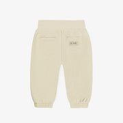 Pantalon de coupe large crème en polar, bébé || Cream pants wide cut in fleece, baby