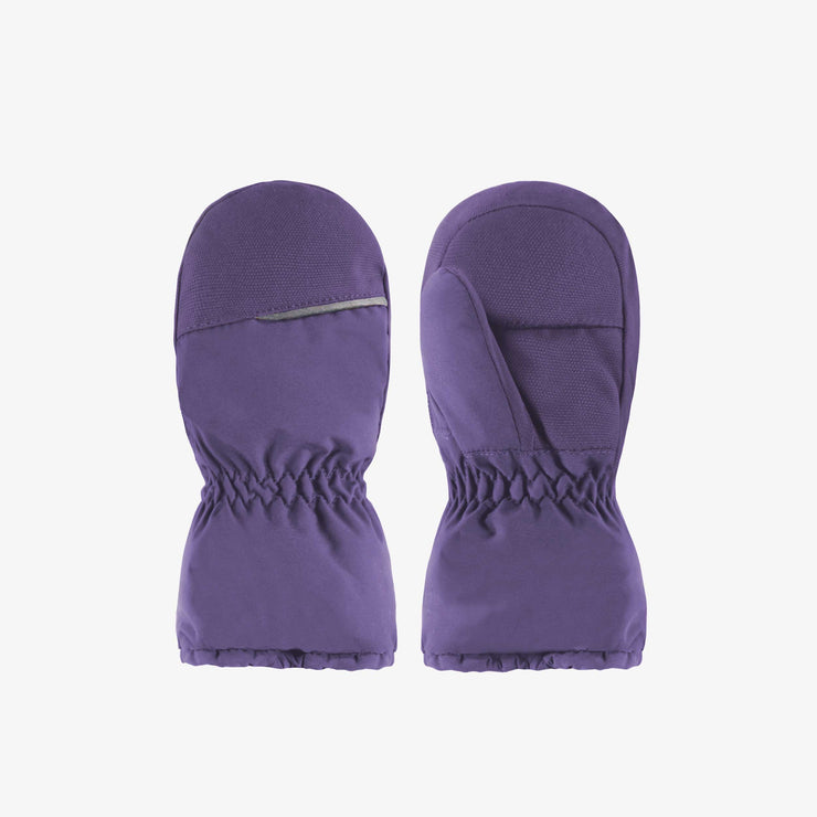 Mitaines mauves doublées en Thinsulate™ imperméable, bébé || Purple mittens lined in waterproof Thinsulate™, baby