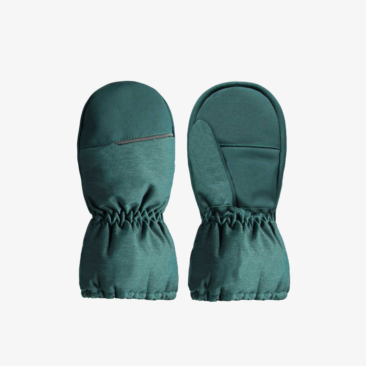 Mitaines bleues sarcelle doublées en Thinsulate ™ imperméable, bébé || Teal mittens lined in waterproof Thinsulate™, baby