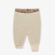 Pantalon en peluche ivoire, bébé || Ivory plush pants, baby