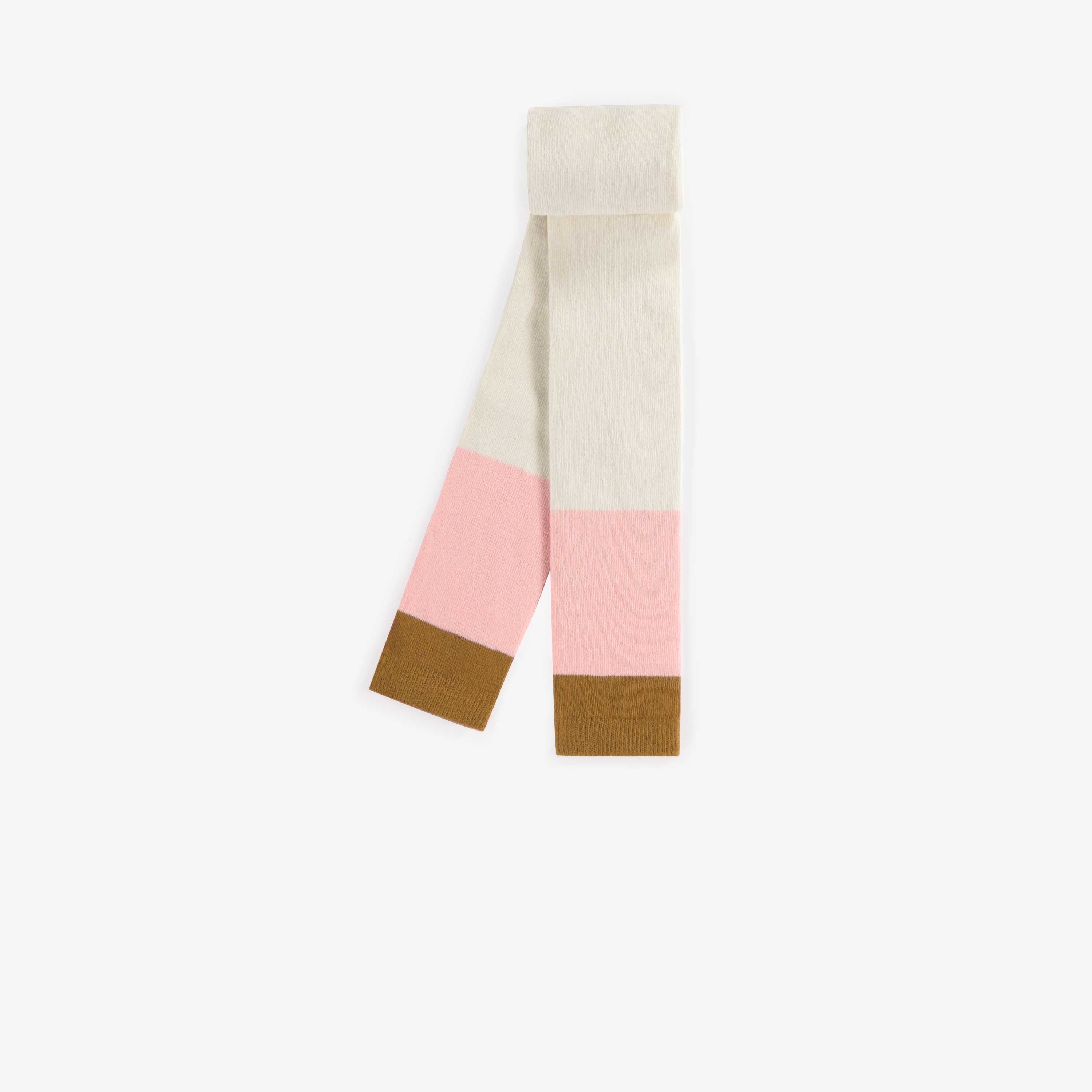 Collant sans pied crème avec des lignes colorées, bébé