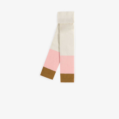 Collants crèmes avec des lignes colorées, bébé || Cream socks with colorful stripes, baby