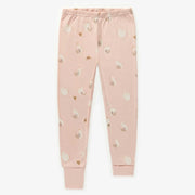 Pyjama rose avec un motif de papayes en coton, enfant || Pink pajama with papayas print in cotton, child