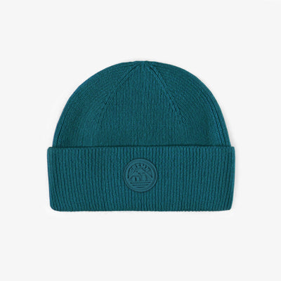 Tuque de maille turquoise, enfant || Turquoise knitted beanie, child