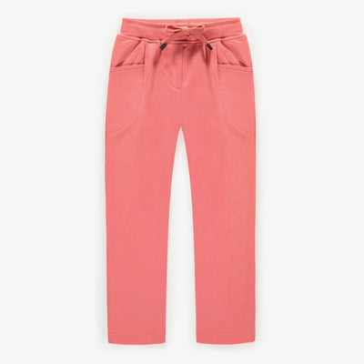 Pantalon rose en coton français, enfant || Pink pant in French terry, child