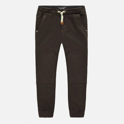 Pantalon brun en denim extensible coloré, enfant || Brown colored stretch denim pants, child