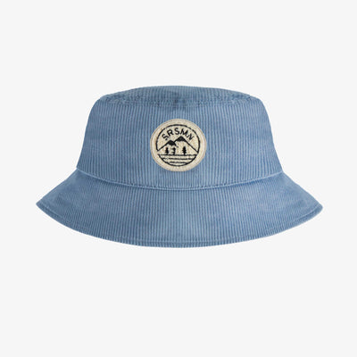 Chapeau cloche bleu en velours côtelé, enfant || Hat bell blue in corduroy, child