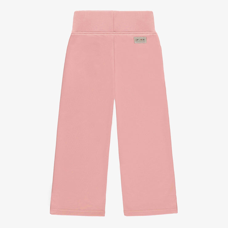 Pantalon coupe large rose en polar, enfant || Pink wide fit pants in fleece, child