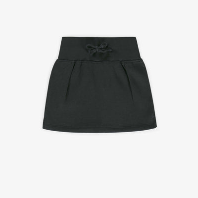 Jupe courte au look sportif charcoal en coton ouaté, enfant || Charcoal short sporty look skirt in fleece, child