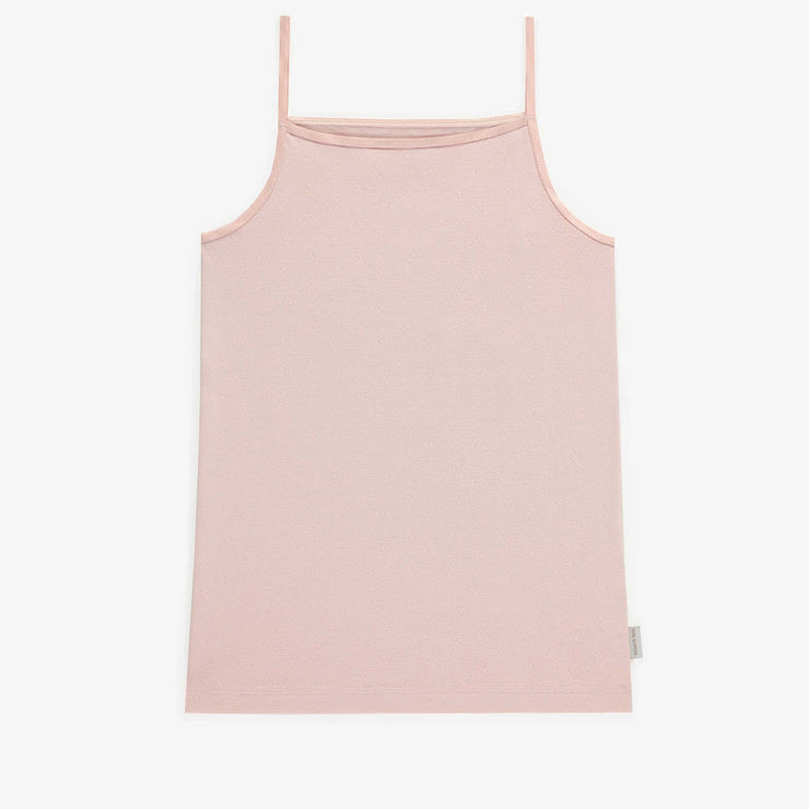 Camisole rose avec petits coeurs en jersey, enfant || Pink camisole with little hearts in jersey, child
