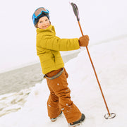 Mitaines brunes ocre doublées en Thinsulate™ imperméable, enfant  || Ochre brown mittens lined in waterproof Thinsulate™, child