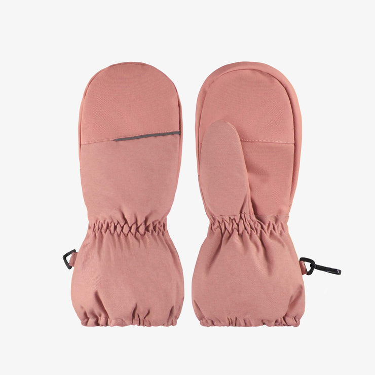 Mitaines roses doublées en Thinsulate™ imperméable, enfant || Pink mittens lined in waterproof Thinsulate™, child