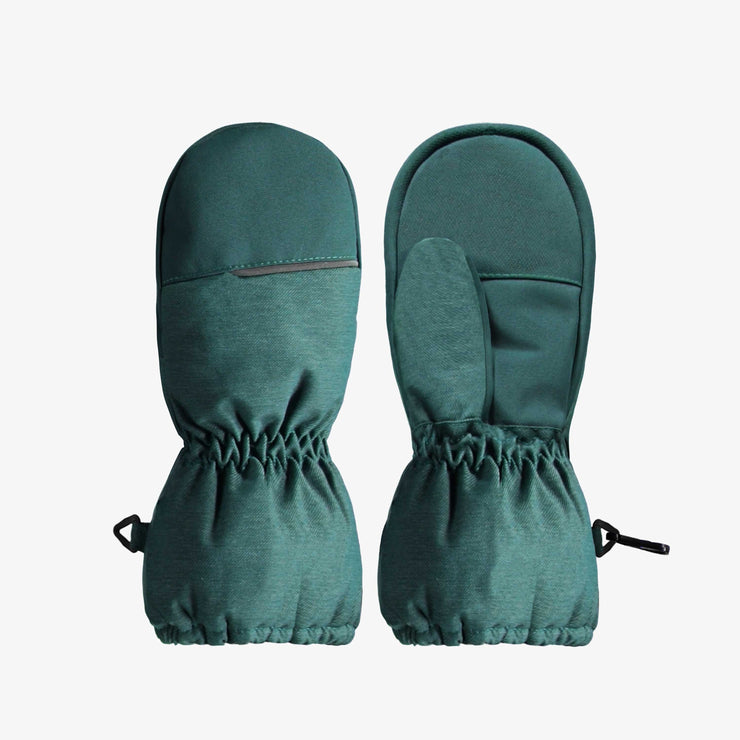 Mitaines bleue sarcelle doublées en Thinsulate™ imperméable, enfant  || Teal blue mittens lined in waterproof Thinsulate™, child