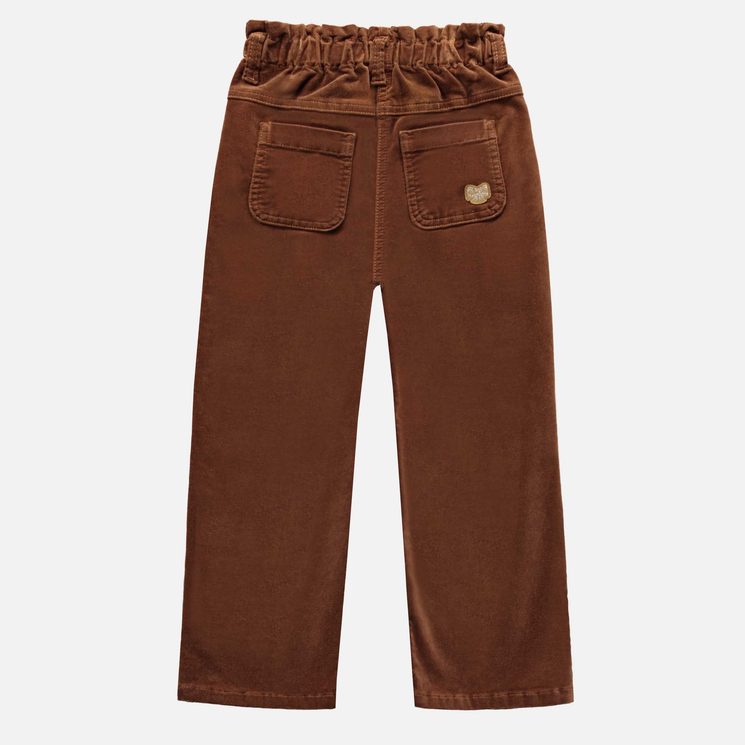 Brown wide leg pants in corduroy, child