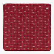 Tissu d’emballage réutilisable du temps des fêtes rouge à carreaux || Red plaid holiday reusable packaging fabric