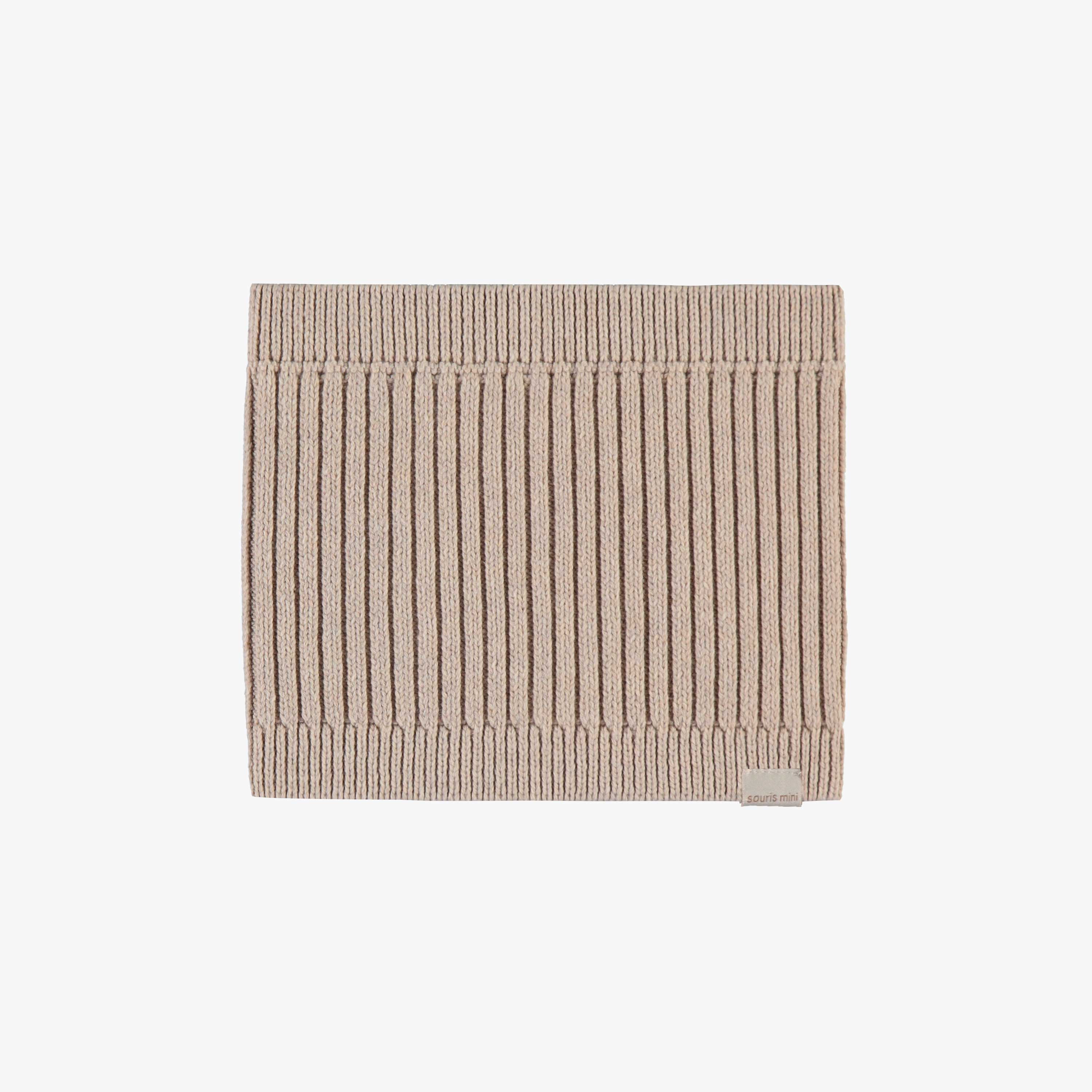 Cache-cou en tricot crème, bébé