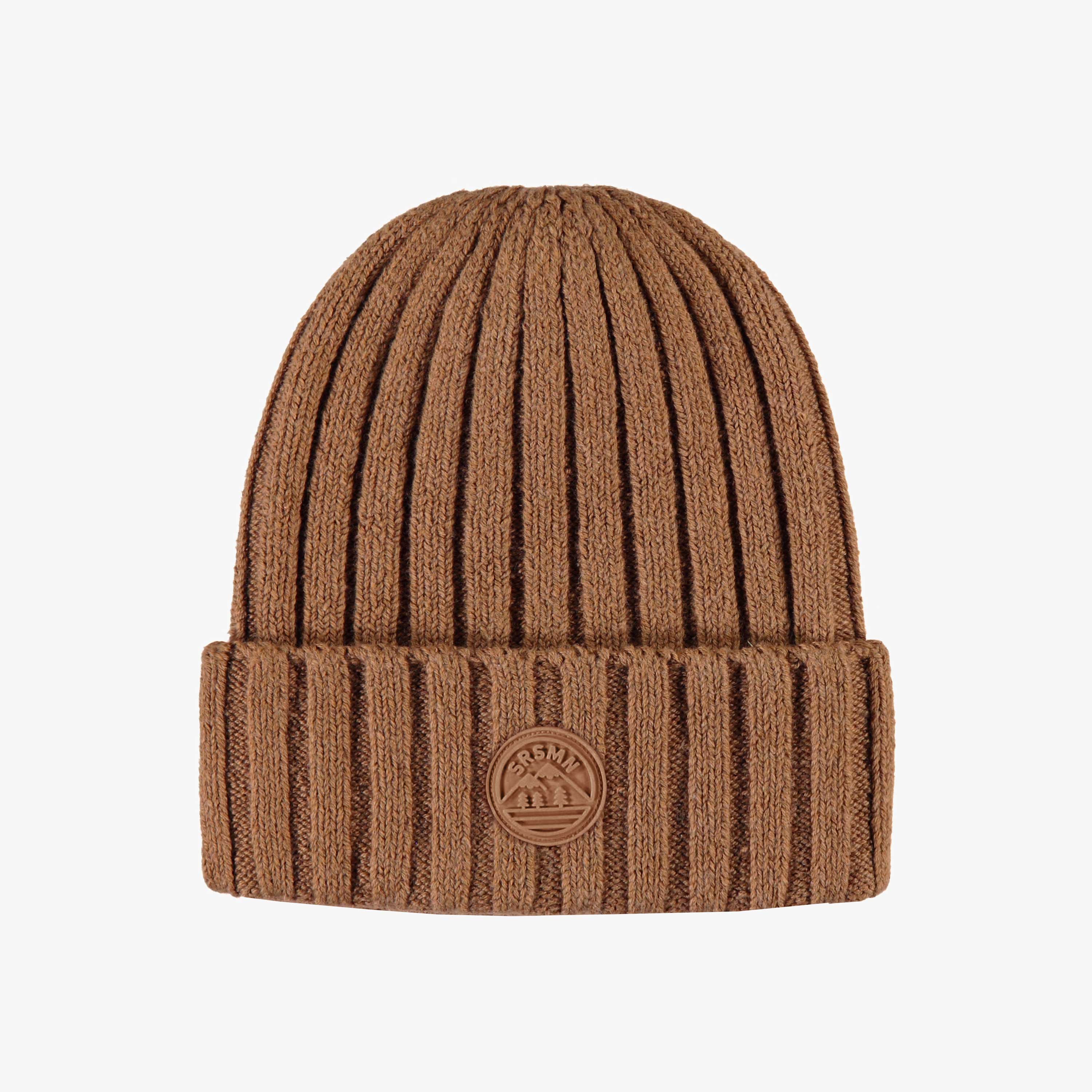 Tuque en tricot brune, enfant