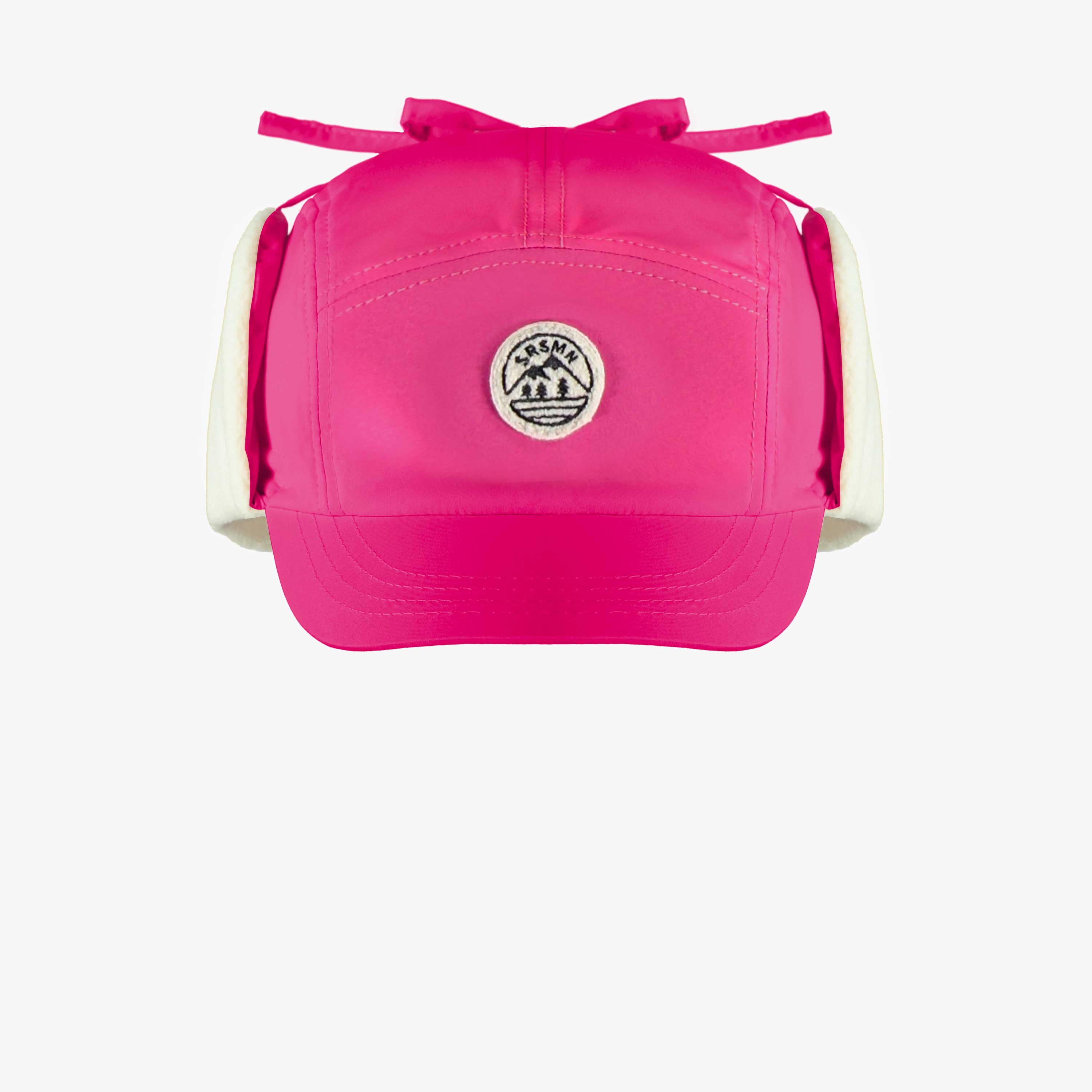 Casquette d’hiver rose en toile de polyester, enfant