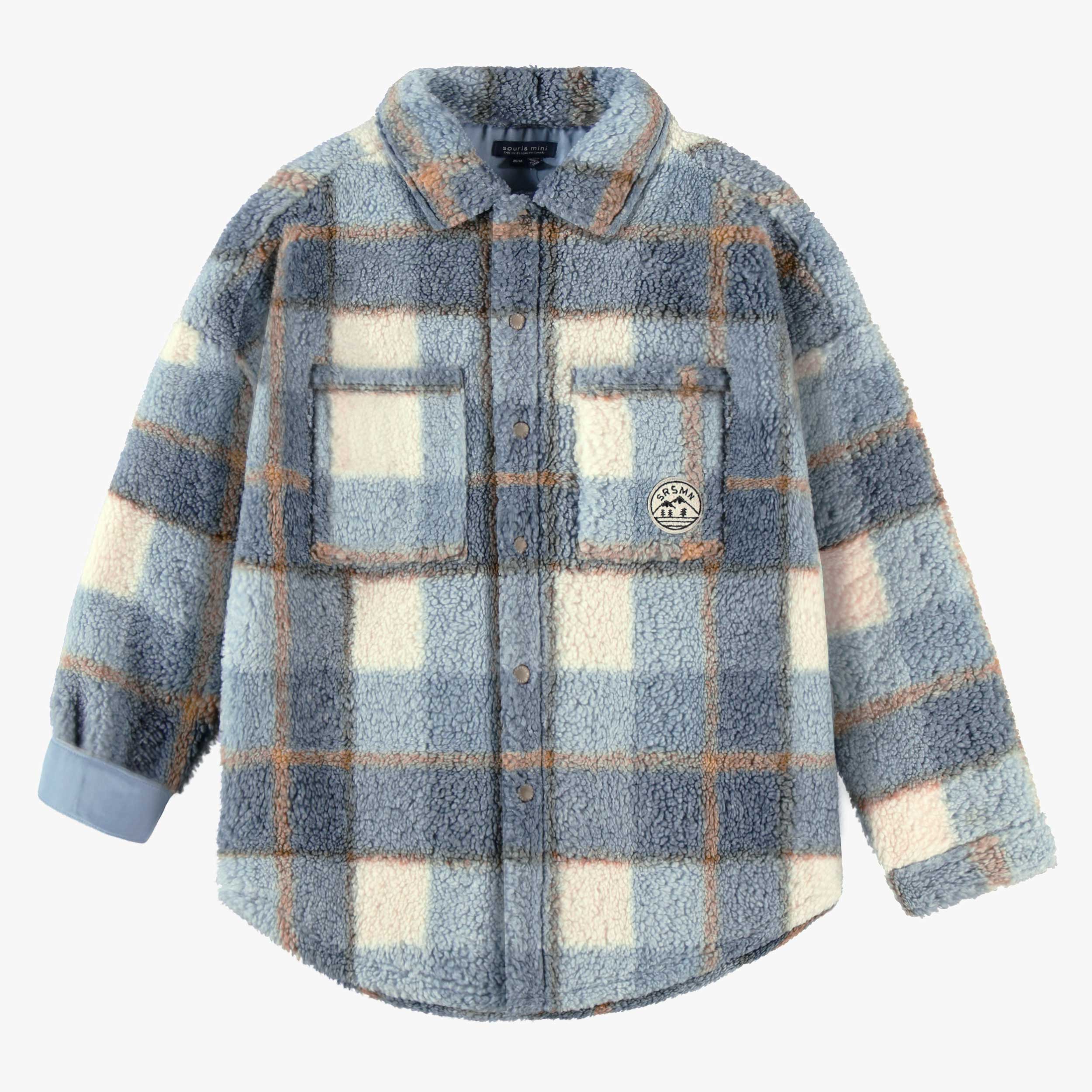 Surchemise bleue à carreaux, adulte